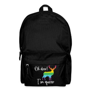 Pride Month LGBTQ - Oh Deer I'm Queer! - Backpack - black - Front