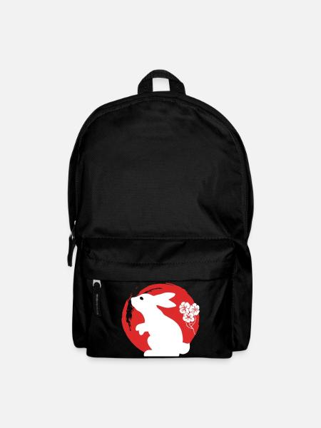 Bunny Silhouette Japanese - Backpack - black