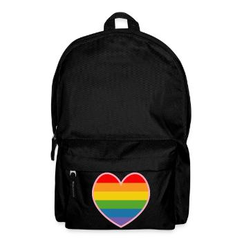 LGBT Shirt CSD QUEER HERZ - Rucksack - Schwarz - Vorne