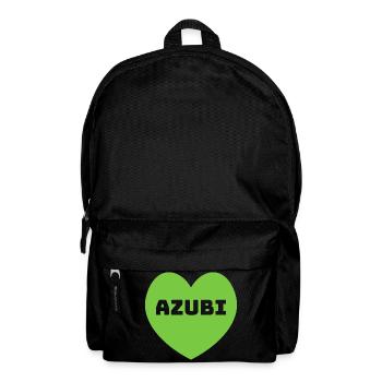 Herz Azubi gruen - Rucksack - Schwarz - Vorne