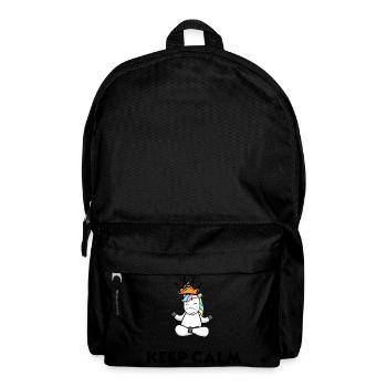 keep calm Einhorn - Rucksack - Schwarz - Vorne