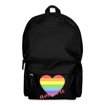 t-shirt Napoli ammore gay lgbt coeur gay pride - Sac à dos - noir - Devant