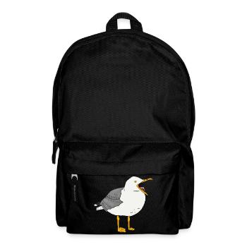 Seagull Bird Baltic Sea Sea North Sea Beach Coast Island - Backpack - black - Front
