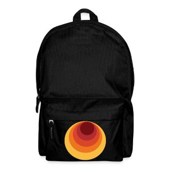 Retro Kreis Polka Dot - Rucksack - Schwarz - Vorne