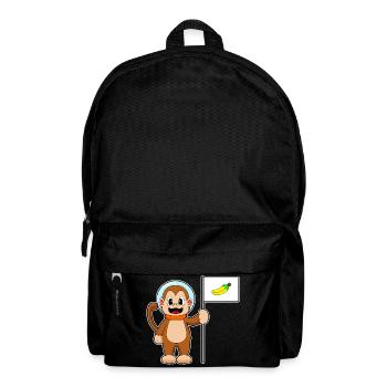 Affe Astronaut Weltraum - Rucksack - Schwarz - Vorne