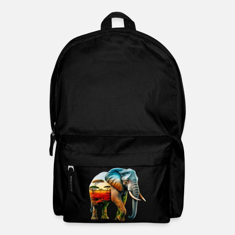 Elefant - Rucksack - Schwarz