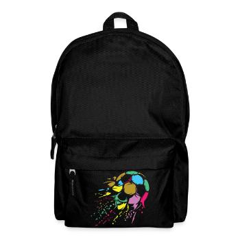 Fußball bunte Farben retro Ball Explosion Symbol - Rucksack - Schwarz - Vorne