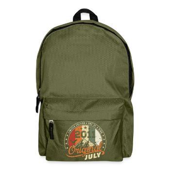 2011 Juillet 2011 Chemise Anniversaire 2011 Cadeau - Sac à dos - vert olive - Devant