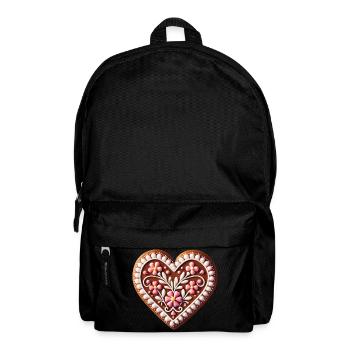 Gingerbread Heart: Sweet Tradition and Love Combined - Backpack - black - Front