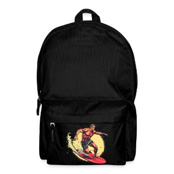 Surfer Grafik - Rucksack - Schwarz - Vorne