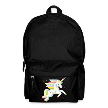 Licorne géométrique délicate – Rêveuse et magique - Sac à dos - noir - Devant