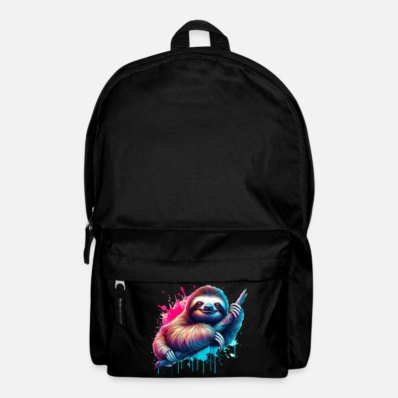 Faultier - Rucksack - Schwarz