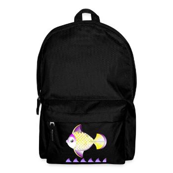 Golgener Fisch - Rucksack - Schwarz - Vorne
