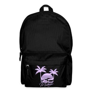 Miami USA Cool Oldtimer Auto Sonne Amerika Florida - Rucksack - Schwarz - Vorne