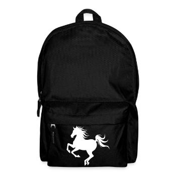 Anmutige Pferdesilhouette in Bewegung - Rucksack - Schwarz - Vorne