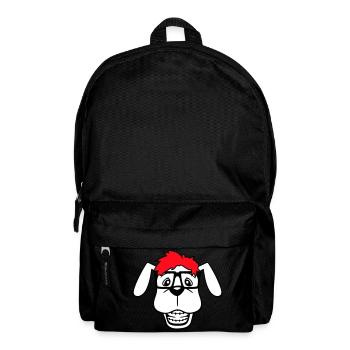 Hund Nerd Hornbrille Geek Zahnspange Schlau Lustig - Rucksack - Schwarz - Vorne