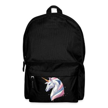 Geometrisches Einhorn – Moderne Eleganz - Rucksack - Schwarz - Vorne