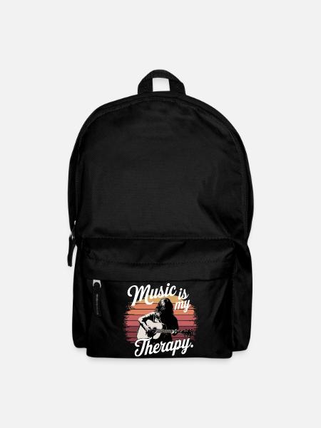 Music is My Therapy clef music fans and - Backpack - black