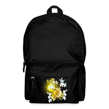 Fleurs printanières jaunes au printemps comme motif - Sac à dos - noir - Devant