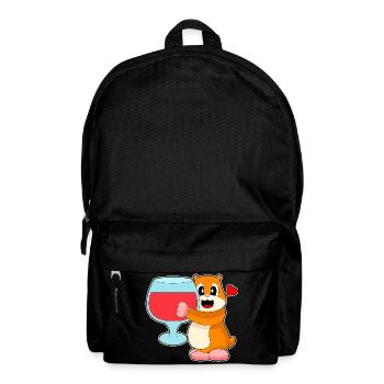 Vin rouge hamster - Sac à dos - noir - Devant