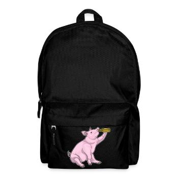 Bouteille de bière de porc - Sac à dos - noir - Devant