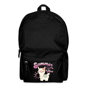 Llama Summer Alpaca - Summer Vibes - Backpack - black - Front