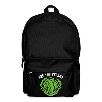 Salade - Êtes-vous végétalien ? - Régime végétalien - Sac à dos - noir - Devant