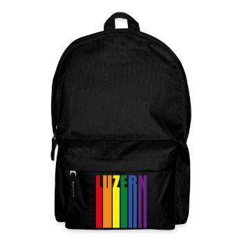 Luzern Schweiz Regenbogen Pride Geschenk - Rucksack - Schwarz - Vorne