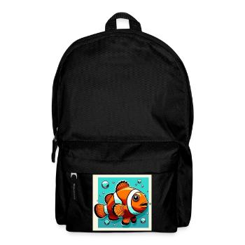 Poisson-clown - Sac à dos - noir - Devant