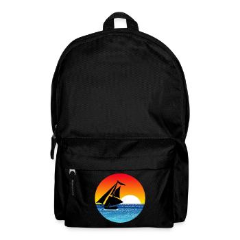 Sailboat at sunset - Backpack - black - Front
