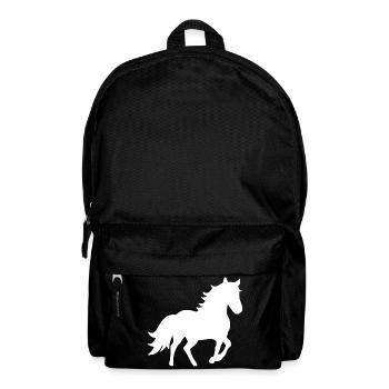 Chevaux Silhouettes T-shirt Cadeau Cavalier - Sac à dos - noir - Devant