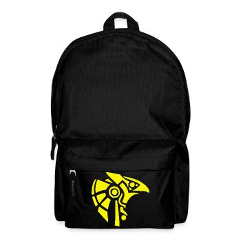 Ägyptischer Gott Horus (gelb) - Rucksack - Schwarz - Vorne