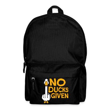 Gans No Ducks Given Mittelfinger Freche Ente Cool - Rucksack - Schwarz - Vorne