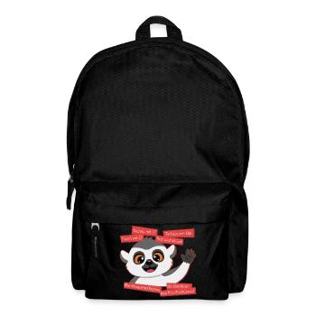 Panda Grüße: The Art of Tschau - Rucksack - Schwarz - Vorne