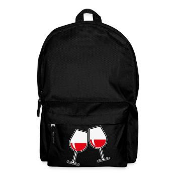 2 Rotweingläser (Rotwein / Wein / Bauchig / Zu 3C) - Rucksack - Schwarz - Vorne
