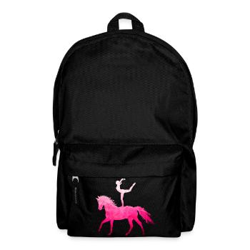 Voltigieren Akrobatik Reitsport Reiten Pferd Pink - Rucksack - Schwarz - Vorne