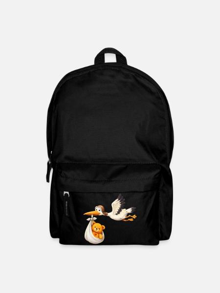 Stork Baby Delivery Teddy in Bundle Newborn - Backpack - black