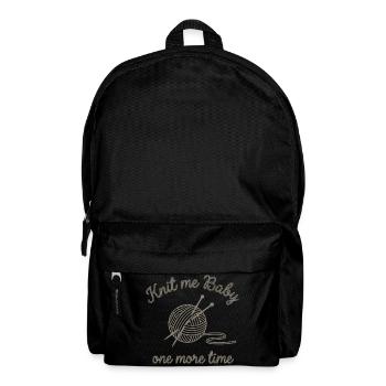 Sweat à capuche « tricotez-moi bébé » amusant pour les fans de tricot - Sac à dos - noir - Devant