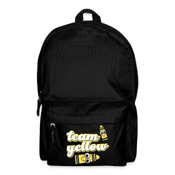 Équipe des crayons jaunes avec visage - Sac à dos - noir - Devant