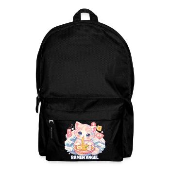 Japon Cat Ramen Nouilles Motif Vague Rétro - Sac à dos - noir - Devant