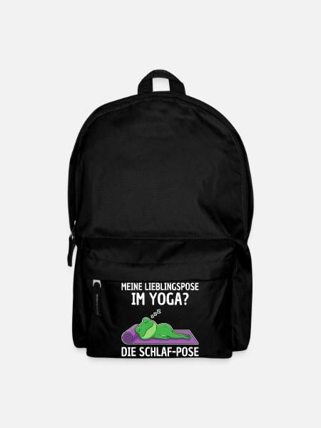Yoga Frosch Lieblingspose Schlafen - Rucksack - Schwarz