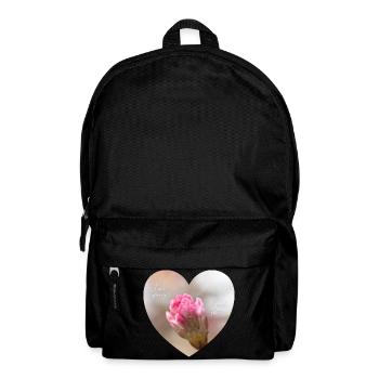Printemps amour d’un cœur de fleur rose - Sac à dos - noir - Devant