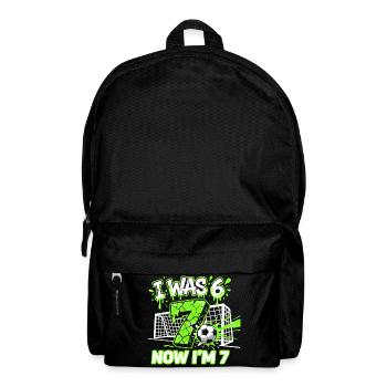 67 Six Seven Soccer Birthday Boy 7 Jahre - Rucksack - Schwarz - Vorne