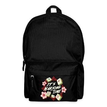 Es ist Mahjong Zeit Mah Jong Player Casino - Rucksack - Schwarz - Vorne