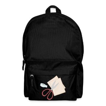 Studio de papier motif de ciseaux créatifs - Sac à dos - noir - Devant