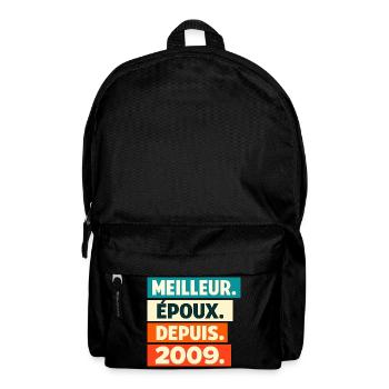 Bester Ehepartner seit Geburtstag 2009 - Rucksack - Schwarz - Vorne