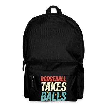 Völkerball braucht Bälle - Rucksack - Schwarz - Vorne