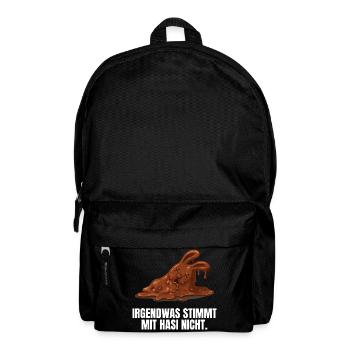 Hasi Ostern Schokohase lustig - Rucksack - Schwarz - Vorne