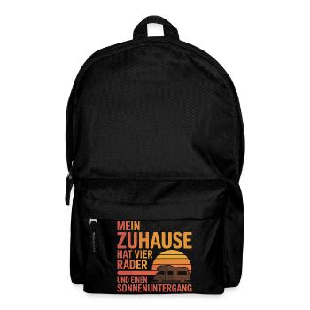 Mein Zuhause Hat Vier Räder Und Einen - Rucksack - Schwarz - Vorne