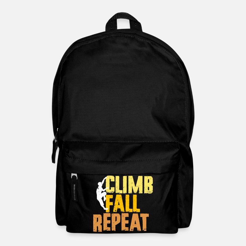 Indoor Climbing Indoor Climbing Climb Fall Repeat - Backpack - black